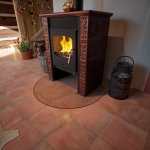 HS Flamingo sklo pod kamna - Oblouk 1000x1000 mm / R500 / 6 mm
