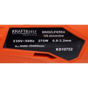 Kraft&Dele KD10752 přímá mini bruska 270W s příslušenstvím