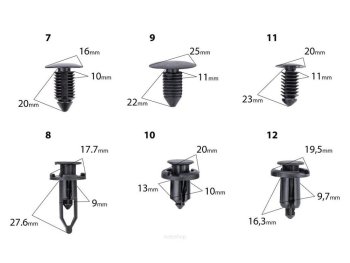 RED TECHNIC RTKST0098 Klipy a spony na čalounění 240ks