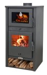 Krbová kamna BLIST NAPOLI s troubou, 8 kW, antracit
