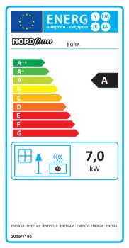 Krbová kamna NORDflam SORA, 7 kW, černá