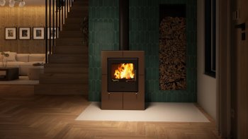 HS FLAMINGO krbová kamna EVENES - hnědá sametová