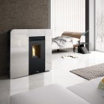 Peletová kamna Bronpi CLEO, 10 kW, bílá