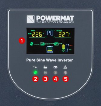 POWERMAT Záložní zdroj pro kotel CO 2400W UPS PM-UPS-3000MP