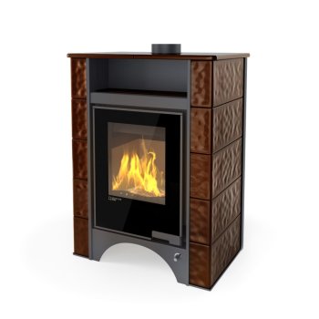 Kachlová kamna AQUAFLAM VARIO PERU 11/5kW, kachle hnědá