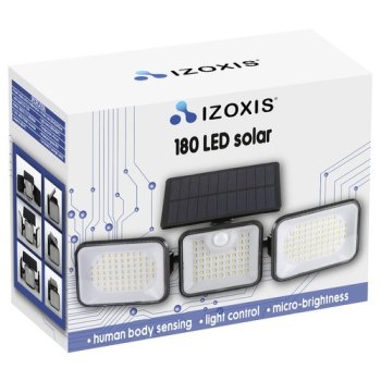 IZOKSIS 24889 Solární 180 LED osvětlení s čidlem pohybu a soumraku