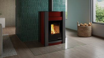 HS FLAMINGO krbová kamna AQUAFLAM VARIO KALMAR 11/7 kW - červená