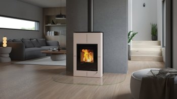 HS FLAMINGO krbová kamna AQUAFLAM VARIO SAPORO 11/7 kW - krémová - elektronická regulace