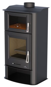 Krbová kamna BRONPI TUDELA s troubou, 13 kW, černá