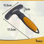 Hřeben pro psy a kočky s rotačními zuby Purlov 26067, dvouřadý, 17,5 cm