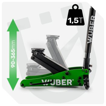 WUBER W22025 Nízkoprofilový hydraulický zvedák pojizdný 1,5T 90-365 mm