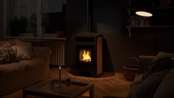 HS FLAMINGO krbová kamna AQUAFLAM VARIO BARMA 11/5 kW - Javor - elektronická regulace