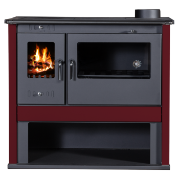 VICTORIA sporák na tuhá paliva Viki Lux - bordeaux