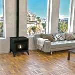 Peletová litinová kamna Bronpi NICOL, 6 kW, černá