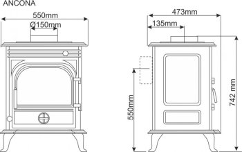 NORDFLAM krbová kamna ANCONA - černá