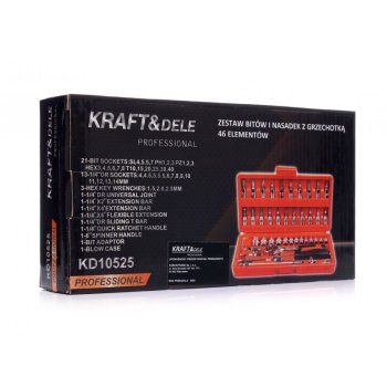 Kraft&Dele KD10525 Gola sada s nástrčnými klíči 46 ks