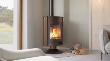 HS FLAMINGO krbová kamna MASTERFLAMME Medie II - hnědá - sametová