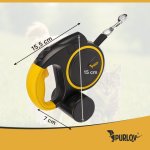 Samonavíjecí vodítko pro psy s LED svítilnou Purlov 25965, 5 m, 10–25 kg
