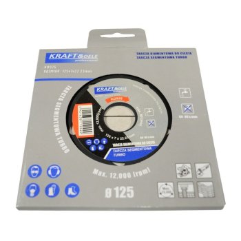 Kraft&Dele KD926 segmentový kotouč pro řezání betonu 125x7x22,23mm TURBO