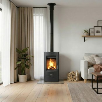 Krbová kamna NORDflam SORA, 7 kW, černá