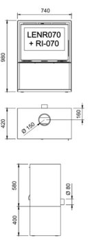 Dřevník, podstavec pro Carbel krbová kamna Carbel Rl-070