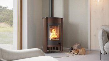 HS FLAMINGO krbová kamna MASTERFLAMME Medie I - hnědá - sametová