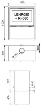 Dřevník, podstavec pro Carbel krbová kamna Carbel Rl-080