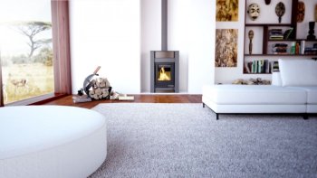 HS FLAMINGO krbová kamna AQUAFLAM VARIO KALMAR 11/5 kW - hnědá sametová