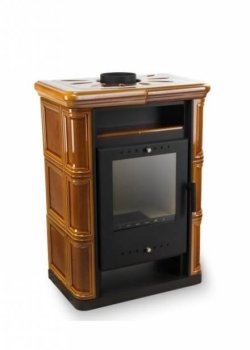 Kachlová kamna NORDflam SENTRA, 6 kW, hnědá