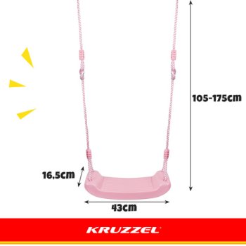 Plastová houpačka KRUZZEL 25445, růžová