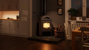 HS FLAMINGO krbová kamna MELAND - bělený dub