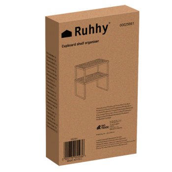 RUHHY 25661 Bambusová kuchyňská polička 2 ks