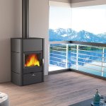 Krbová kamna Bronpi Hydronova Plus s výměníkem, 12,7 kW, Antracit