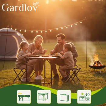 Skládací zahradní stůl GARDLOV + 4 židle, 27304