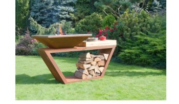 ARTISS Zahradní gril G4 Corten s deskou z uhlíkové oceli