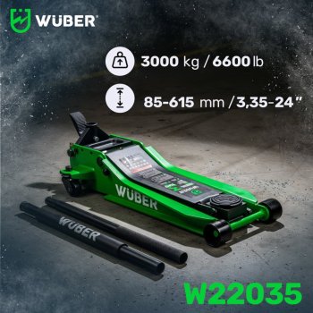 WUBER W22035 Nízkoprofilový hydraulický zvedák pojizdný 3T 85-615 mm