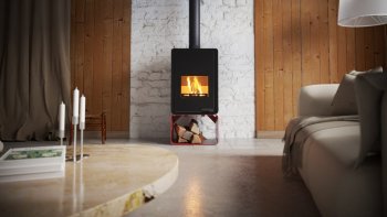 HS FLAMINGO krbová kamna DELUXE PENTAI - červená