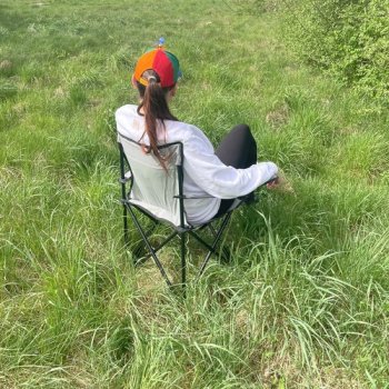 TRIZAND 23675 Šedá rybářská židle