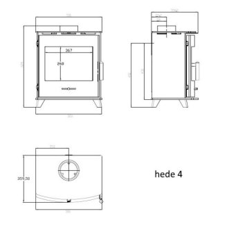 HEDE krbová kamna 4 - černá