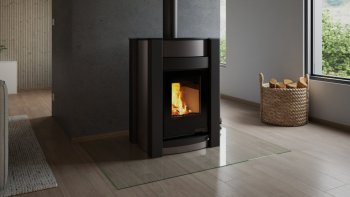 HS FLAMINGO krbová kamna AQUAFLAM VARIO KALMAR 11 kW - šedá (bez výměníku)