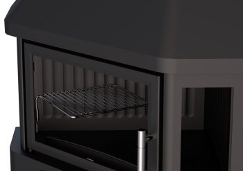 Krbová kamna BRONPI LORCA-R rohová, 14 kW, černá