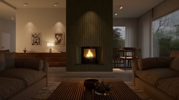 HS FLAMINGO krbová vložka AQUAFLAM 17 PANORAMA s výměníkem a základní regulací