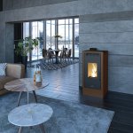 Peletová kamna Bronpi KIRA, 8 kW, moka