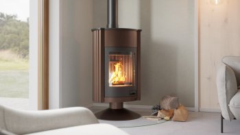 HS FLAMINGO krbová kamna MASTERFLAMME Grande II - hnědá - sametová