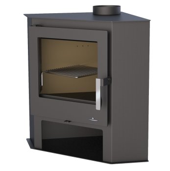 Krbová kamna BRONPI LERMA rohová, 9 kW, černá