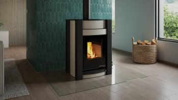 HS FLAMINGO krbová kamna AQUAFLAM VARIO KALMAR 11 kW - krémová (bez výměníku)