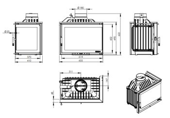 NORDFLAM krbová vložka ETNA pravá