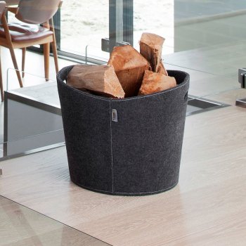 ADURO koš na dřevo PROLINE 4 - šedá látka