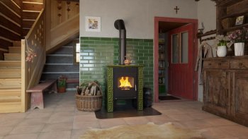 HS FLAMINGO kachlová kamna BALI - zelená