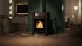 HS FLAMINGO krbová kamna AQUAFLAM VARIO KALMAR 11 kW - šedá (bez výměníku)